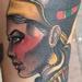 Tattoos - colored isis goddess statue tattoo, Gary Dunn Art Junkies tattoo - 70528